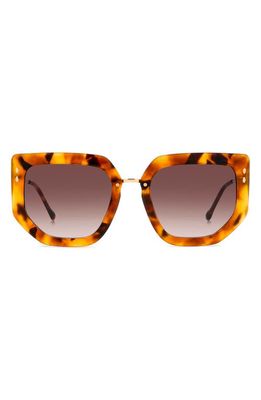 Isabel Marant 55mm Gradient Cat Eye Sunglasses in Havana Gold/Brown Gradient