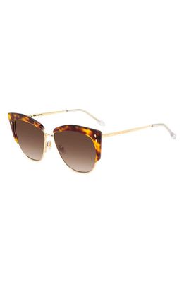 Isabel Marant 58mm Gradient Cat Eye Sunglasses in Havana Gold/Brown Gradient