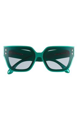 Isabel Marant 65mm Oversize Square Sunglasses in Pearld Green/Grey