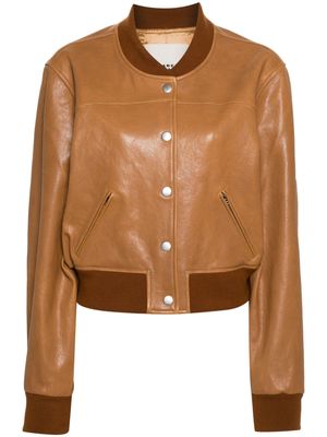 ISABEL MARANT Adriel leather jacket - Brown