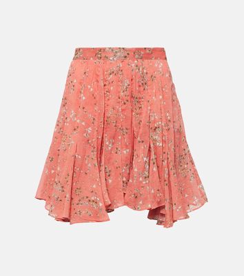 Isabel Marant Anael floral cotton and silk miniskirt
