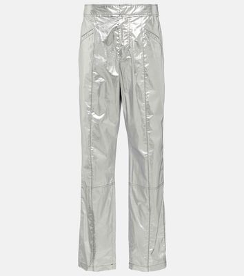 Isabel Marant Anea high-rise coated cotton pants