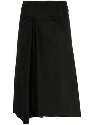 Isabel Marant asymmetric draped midi skirt - Black