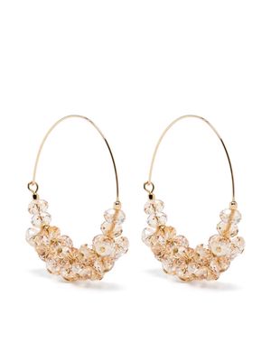 ISABEL MARANT bead-embellished hoop earrings - Gold