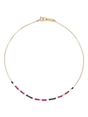 ISABEL MARANT bead-embellished necklace - Pink