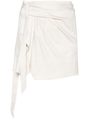 ISABEL MARANT Berenice wrap cotton skirt - Neutrals