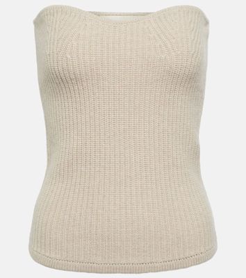 Isabel Marant Blaze wool and cashmere strapless top