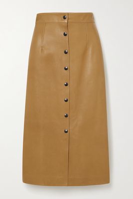 Isabel Marant - Blehor Leather Pencil Skirt - Brown