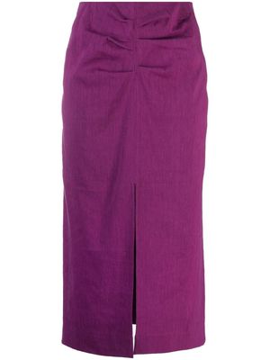 Isabel Marant box-pleat pencil skirt - Purple
