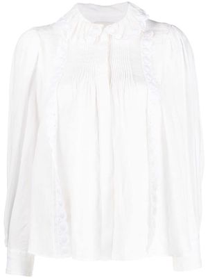 Isabel Marant broderie anglaise long-sleeve blouse - White