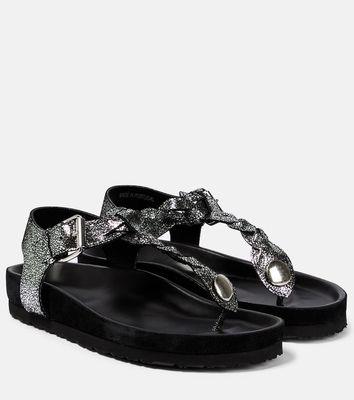 Isabel Marant Brook metallic leather sandals