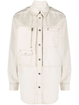 ISABEL MARANT button-up shirt jacket - Neutrals