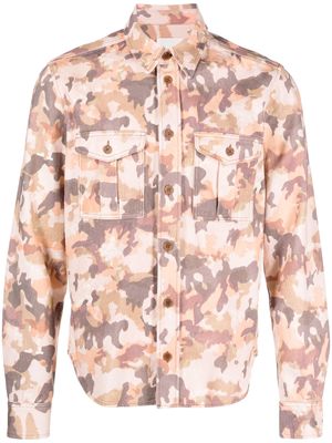 ISABEL MARANT camouflage-print cotton shirt - Orange