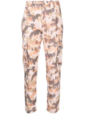 ISABEL MARANT camouflage-print cropped jeans - Brown