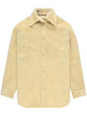 ISABEL MARANT Celiane fleece-texture wool shirt - Neutrals
