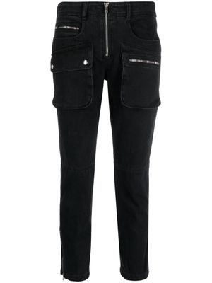 ISABEL MARANT Cenime multi-pocket straight-leg jeans - Black