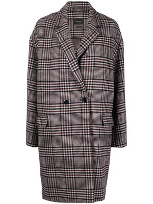 Isabel Marant checked double-breasted coat - Red