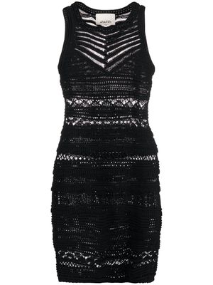 ISABEL MARANT crochet sleeveless minidress - Black