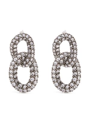 Isabel Marant crystal-embellished hoop earrings - Silver