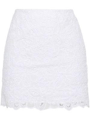 ISABEL MARANT cut-out cotton miniskirt - White