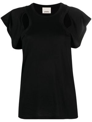 ISABEL MARANT cut-out cotton T-shirt - Black