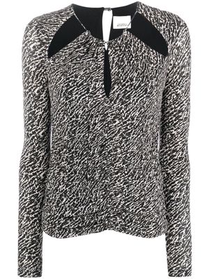 ISABEL MARANT cut-out detailing long-sleeve top - Black