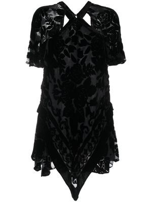 ISABEL MARANT cut-out floral minidress - Black