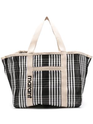 ISABEL MARANT Darwen stripe-jacquard tote bag - Neutrals