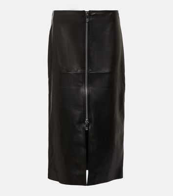 Isabel Marant Ediaz leather midi skirt