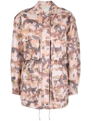 ISABEL MARANT Elize camouflage-print jacket - Neutrals