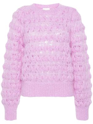 ISABEL MARANT Elvire open-knit jumper - Purple