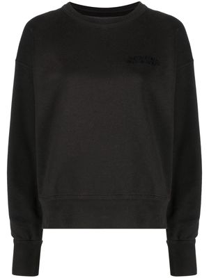ISABEL MARANT embroidered logo crew neck sweatshirt - Black