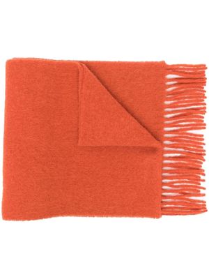 Isabel Marant embroidered-logo scarf - Orange