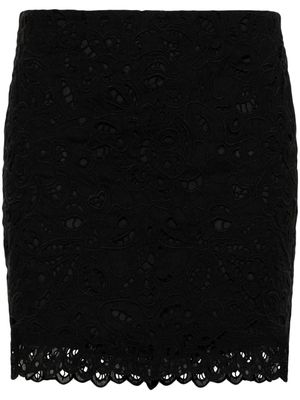 ISABEL MARANT embroidered miniskirt - Black