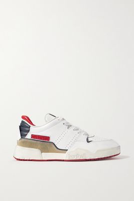 Isabel Marant - Emree Suede-trimmed Leather Sneakers - White