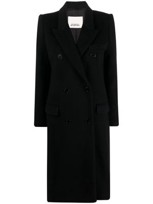 ISABEL MARANT Enarryli wool-blend long coat - Black