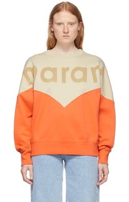 Isabel Marant Etoile Beige & Orange Houston Sweatshirt