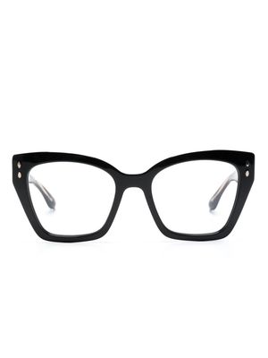 Isabel Marant Eyewear butterfly-frame logo-engraved glasses - Black