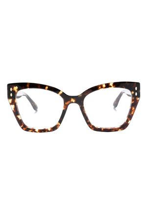 Isabel Marant Eyewear butterfly-frame tortoiseshell glasses - Brown