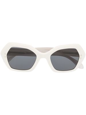 Isabel Marant Eyewear Ely hexagon-frame tinted sunglasses - White