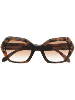 Isabel Marant Eyewear geometric-frame tortoiseshell sunglasses - Brown