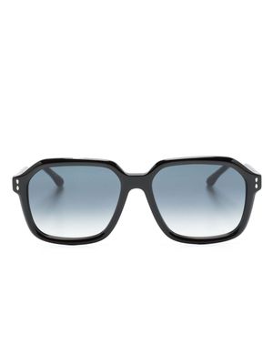 Isabel Marant Eyewear logo-print oversize-frame sunglasses - Black