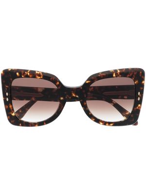 Isabel Marant Eyewear oversize-frame tortoiseshell sunglasses - Brown
