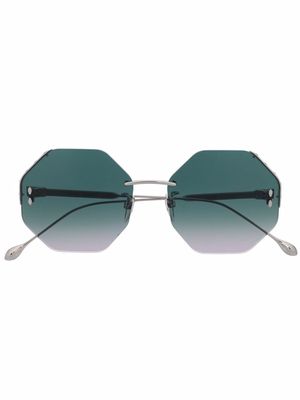 Isabel Marant Eyewear rimless geometric-frame sunglasses - Silver