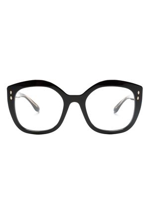 Isabel Marant Eyewear stud-detailed round-frame glasses - Black