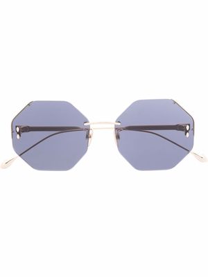 Isabel Marant Eyewear tinted geometric-frame sunglasses - Gold