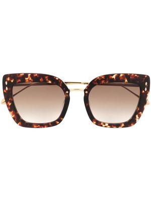 Isabel Marant Eyewear tortoiseshell-effect butterfly-frame sunglasses - Brown