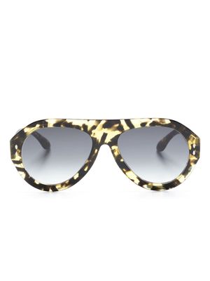 Isabel Marant Eyewear tortoiseshell oversize-frame sunglasses - Yellow