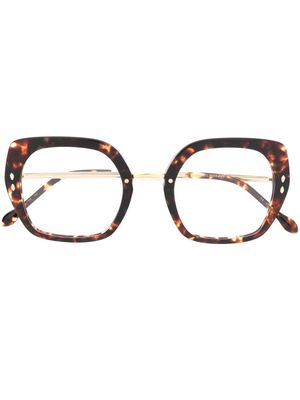 Isabel Marant Eyewear tortoiseshell oversized-frame glassed - Brown