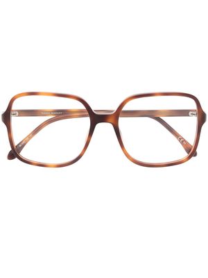 Isabel Marant Eyewear tortoiseshell square frame glasses - Brown